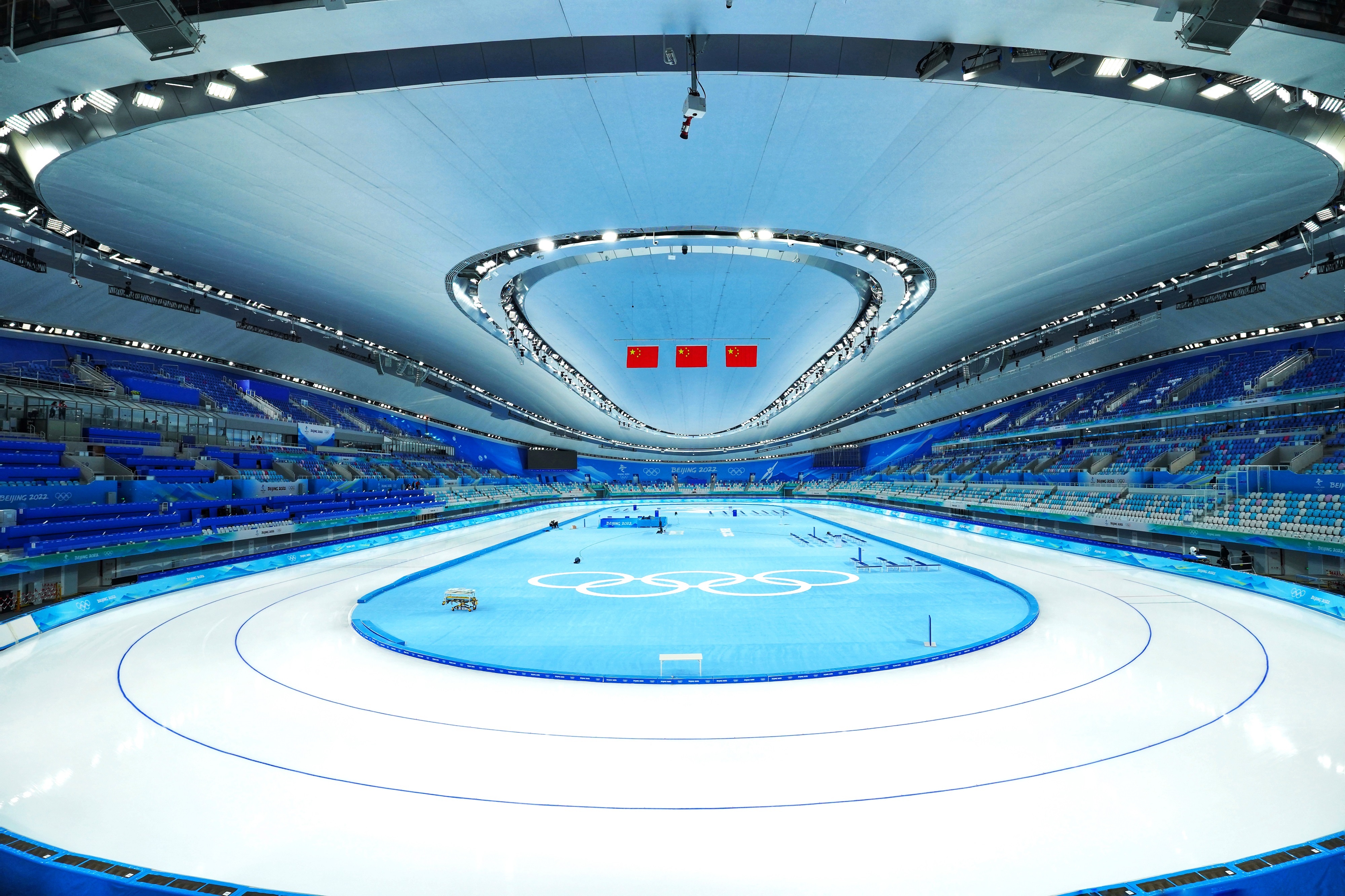 △國(guó)家速滑館，2022年1月4日，習(xí)近平總書記到這里調(diào)研。(圖/總臺(tái)國(guó)廣記者李晉拍攝)