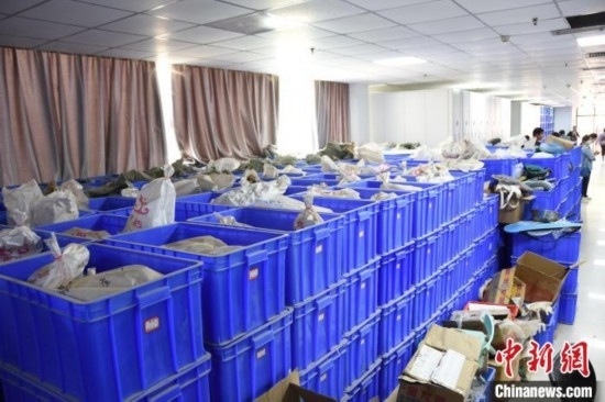 圖為待清理的骨骼標本。王宇 攝