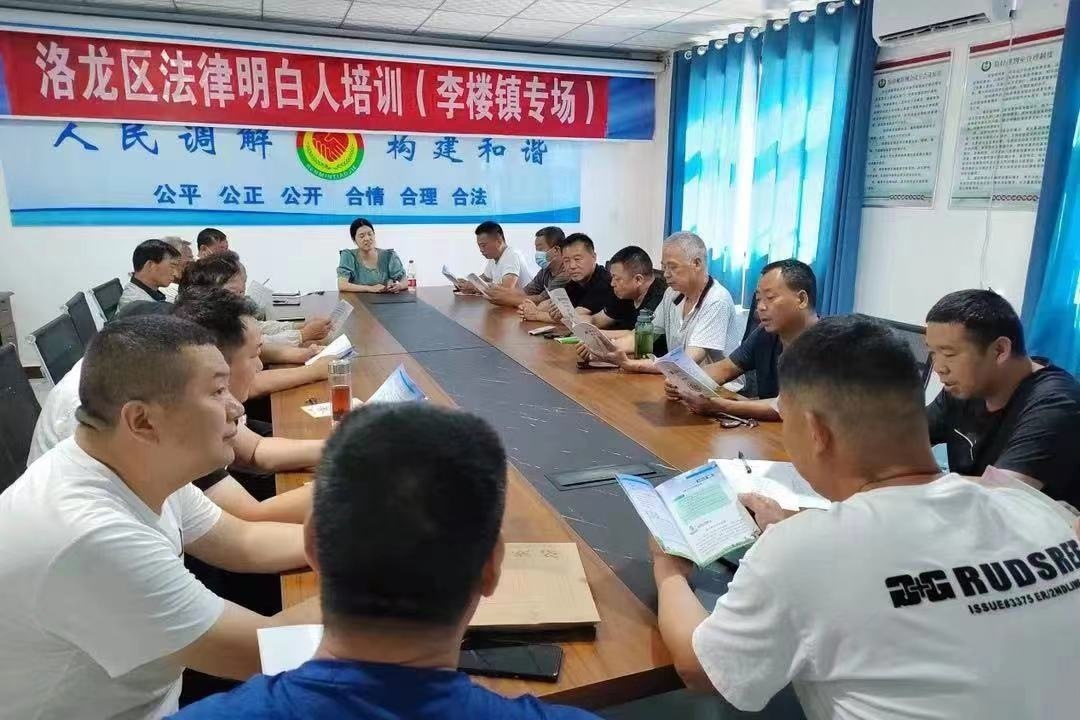 河南省洛陽市洛龍區(qū)李樓司法所開展《民法典》專題普法講座暨“法律明白人”培訓(xùn)。河南省司法廳供圖
