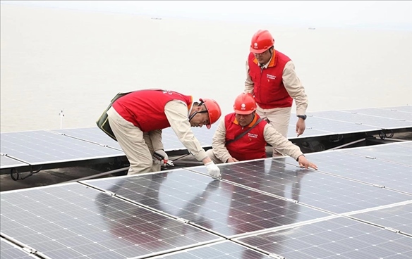 開山島微電網(wǎng)的投運建設。受訪者供圖