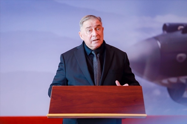 2023年10月30日，美中航空遺產(chǎn)基金會主席杰弗里·格林在中國人民抗日戰(zhàn)爭紀念館的活動中發(fā)表講話。中國人民對外友好協(xié)會供圖