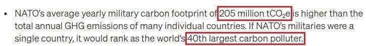 看看北約的“碳足跡”，就知道西方的氣候承諾有多扯