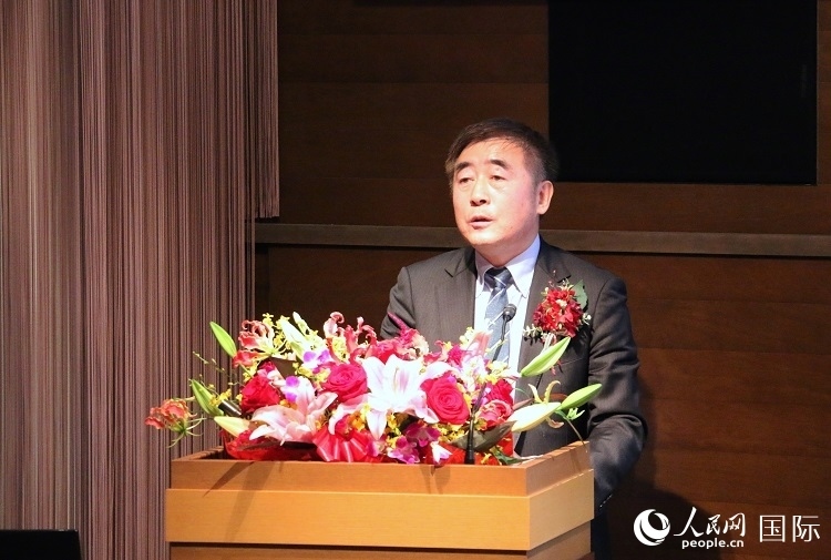 科盟會長楊克儉發(fā)表致辭。人民網(wǎng) 許可攝