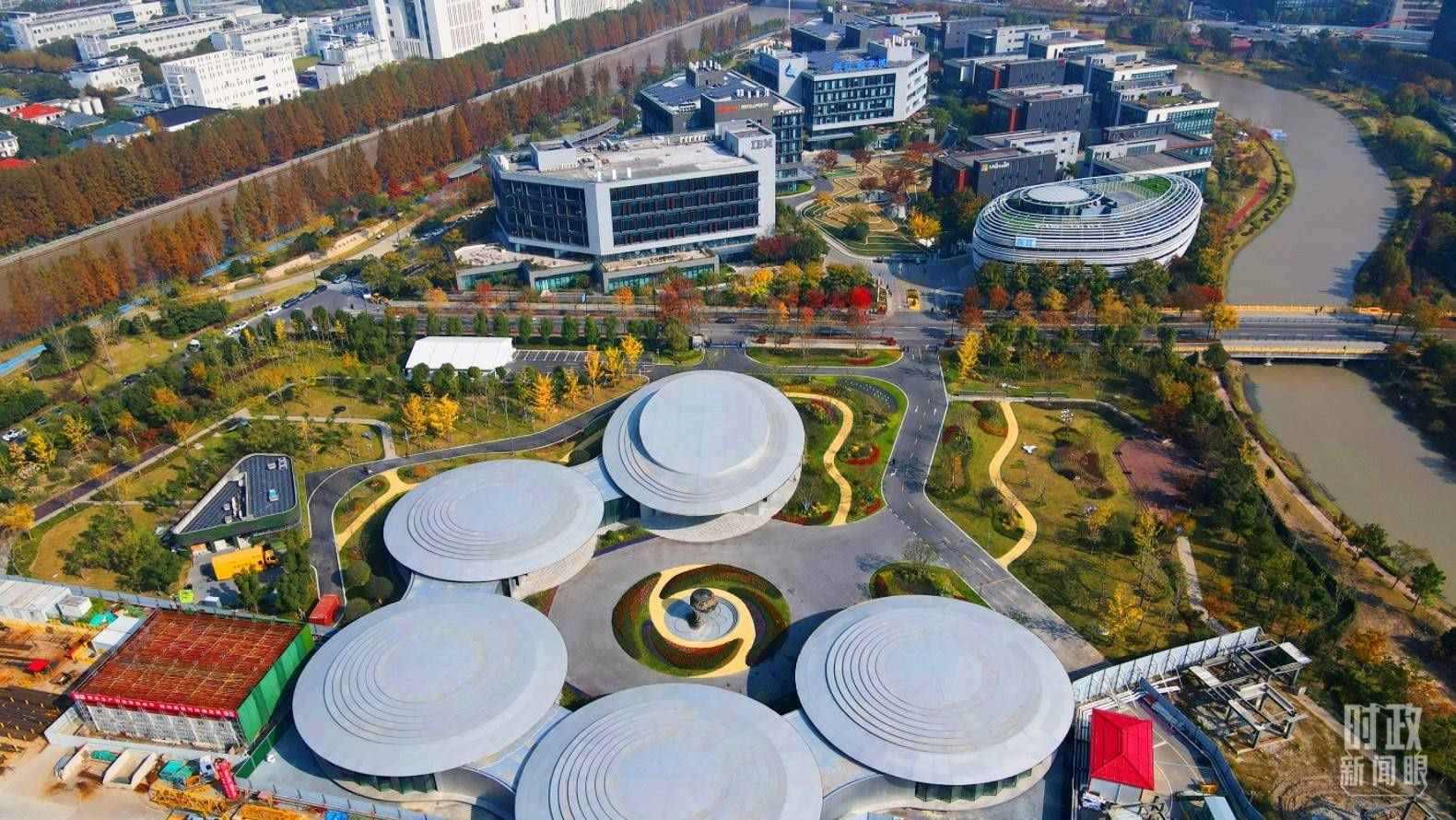 △張江科學(xué)城未來(lái)公園。（總臺(tái)央視記者范凱拍攝）