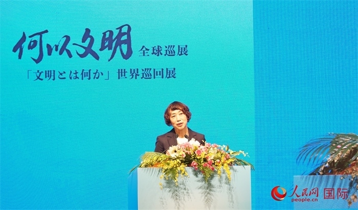 中央廣播電視總臺副臺長邢博致辭。人民網(wǎng) 蔣曉辰攝