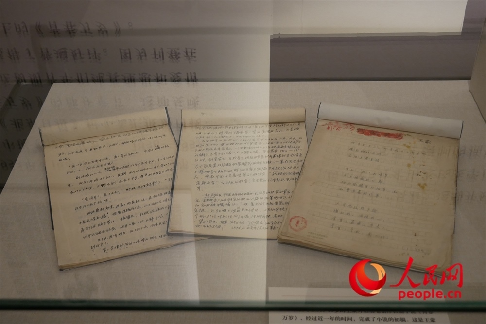 《青春萬歲》手稿。人民網(wǎng)記者 韋衍行攝