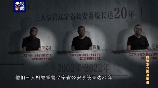 △李文喜、薛恒、王大偉在2021至2022年間先后落馬。