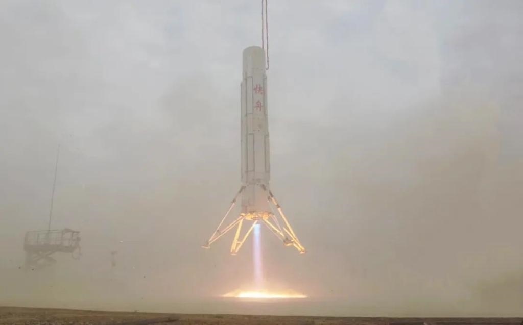 圖為垂直起降試驗(yàn)。（中國(guó)航天科工集團(tuán)供圖）