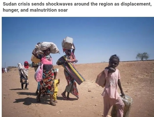 糧食危機、營養(yǎng)不良、霍亂 蘇丹人道主義危機嚴重