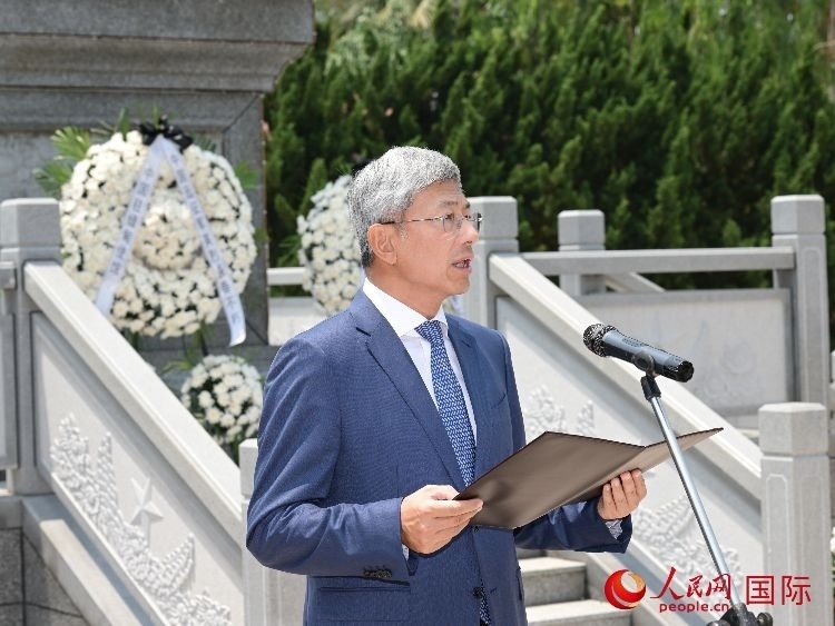 陳海大使發(fā)表致辭。人民網(wǎng)記者 謝佳君攝