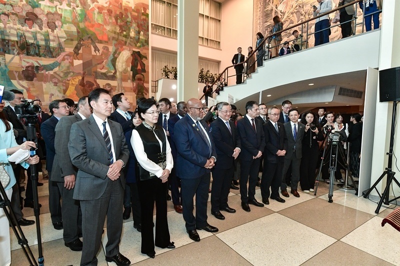 圖為“遇鑒漢字，和合共生”漢字展活動現(xiàn)場。（主辦方供圖）