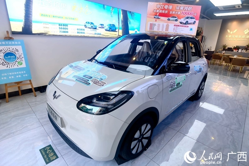 五菱汽車推出置換補貼。人民網(wǎng)記者 陳燕攝