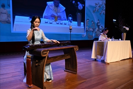 活動現(xiàn)場茶藝古琴表演。新加坡中國文化中心供圖