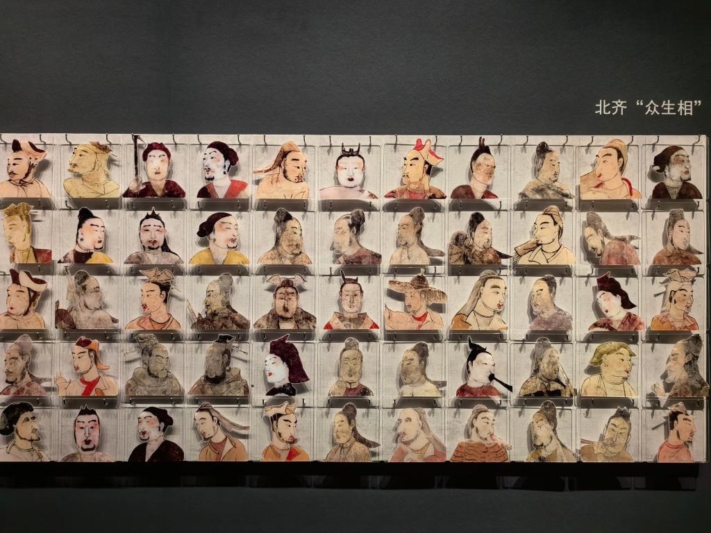 太原北齊壁畫博物館從山西北朝壁畫中提取人物元素展現(xiàn)當(dāng)時民族融合、文化交流。太原北齊壁畫博物館供圖