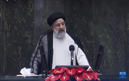 據(jù)伊朗邁赫爾通訊社20日報道，伊朗總統(tǒng)萊希在直升機事故中遇難。這是2021年8月5日拍攝的易卜拉欣·萊希的資料照片。 新華社發(fā)（賈瓦德攝）