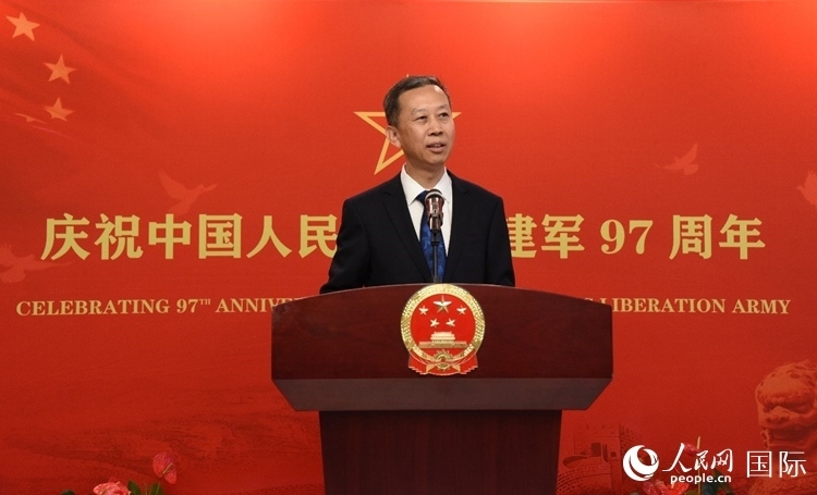 中國駐瑞典大使崔愛民致辭。人民網(wǎng)記者 殷淼攝