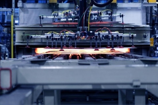 這是海斯坦普零件生產(chǎn)線（資料照片）。新華社發(fā)