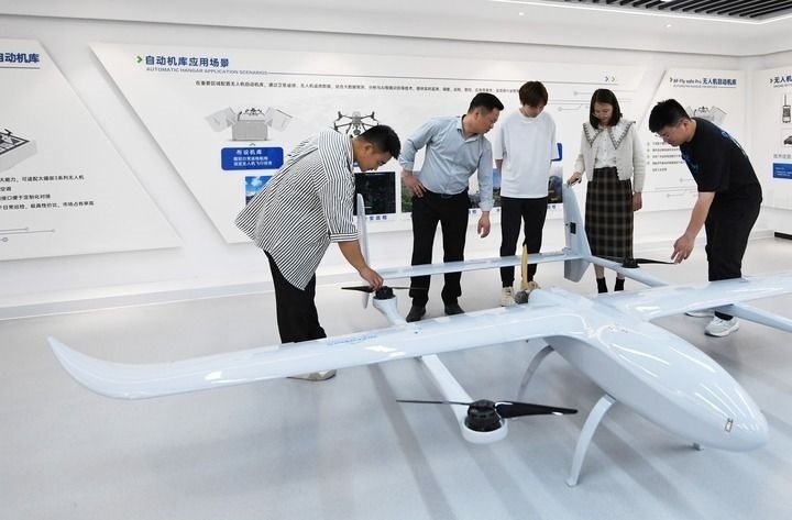 這是中科安飛（合肥）科技有限公司生產(chǎn)的無人機(jī)產(chǎn)品。（2024年5月16日攝）新華社發(fā)（郭如琦 攝）