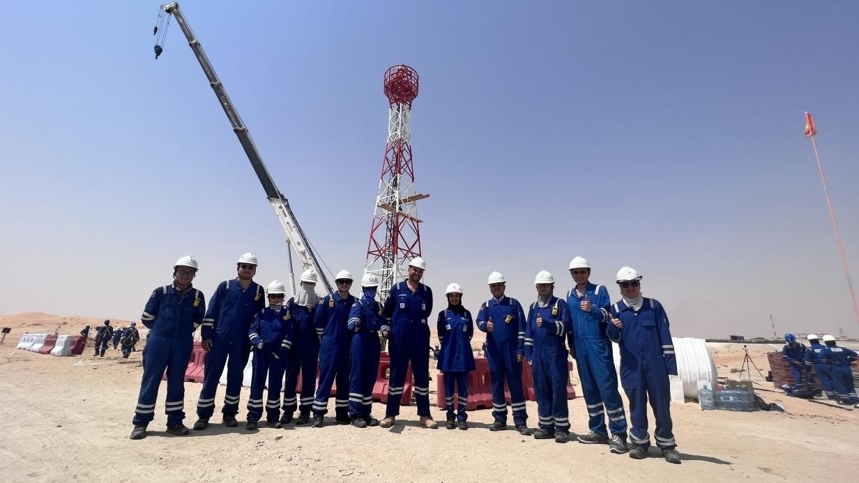 紅外線氣體監(jiān)測(cè)及智能預(yù)警系統(tǒng)安裝現(xiàn)場(chǎng)，振華石油供圖