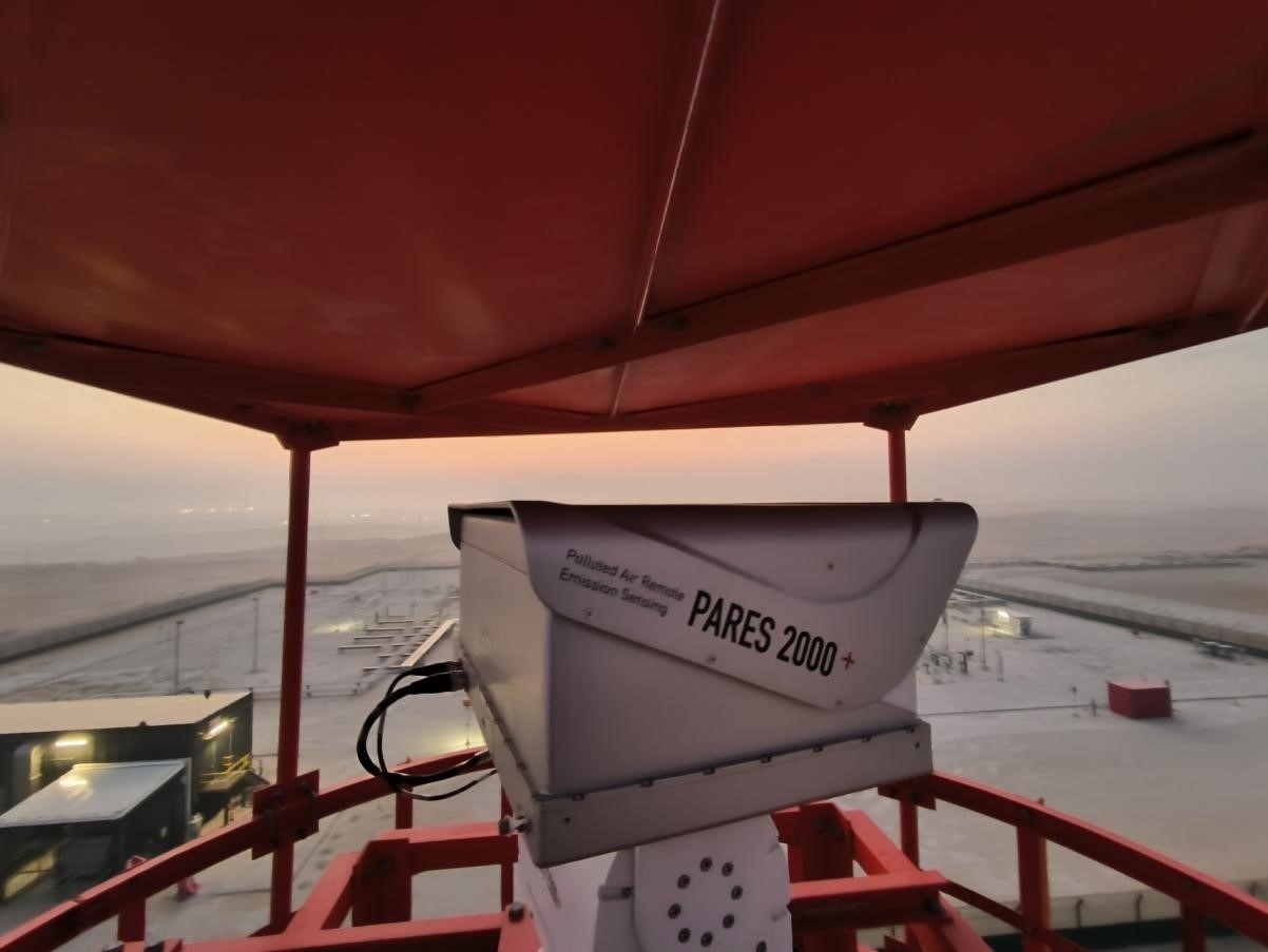 紅外線氣體監(jiān)測(cè)及智能預(yù)警系統(tǒng)主設(shè)備。振華石油供圖