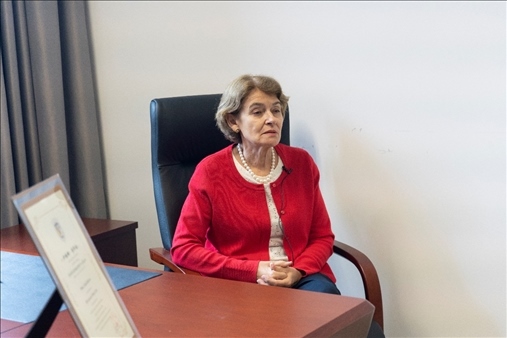 聯(lián)合國教科文組織前總干事伊琳娜·博科娃接受人民網(wǎng)采訪。人民網(wǎng) 常沙攝