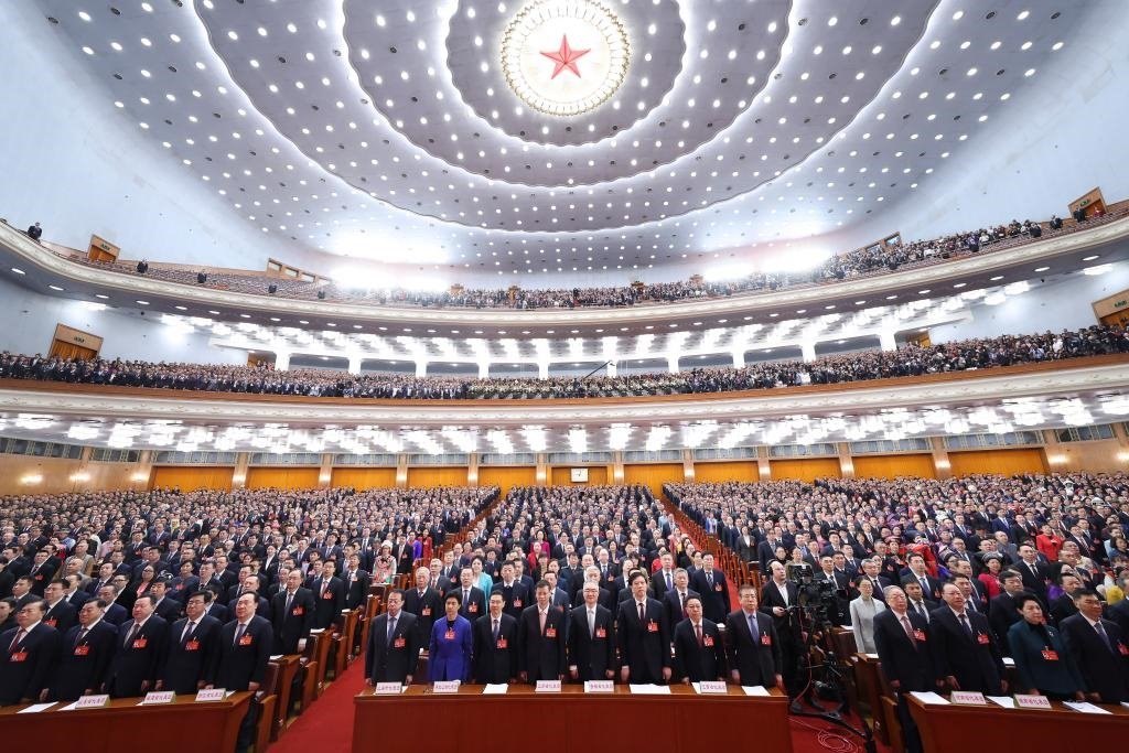 2024年3月5日，第十四屆全國人民代表大會第二次會議在北京人民大會堂開幕。新華社記者 黃敬文 攝