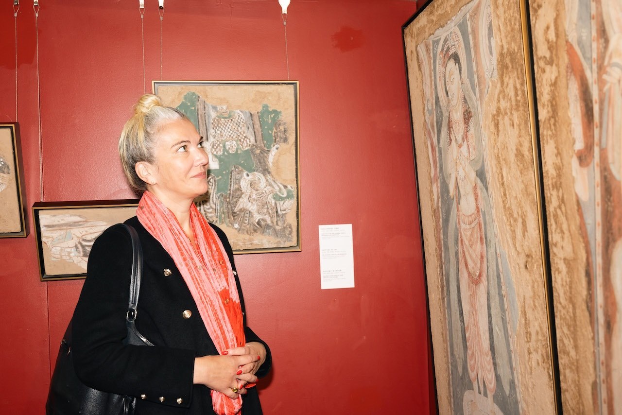 “絲路丹青——絲綢之路沿線壁畫傳摹展”在巴黎中國文化中心隆重開幕。中國藝術(shù)研究院供圖