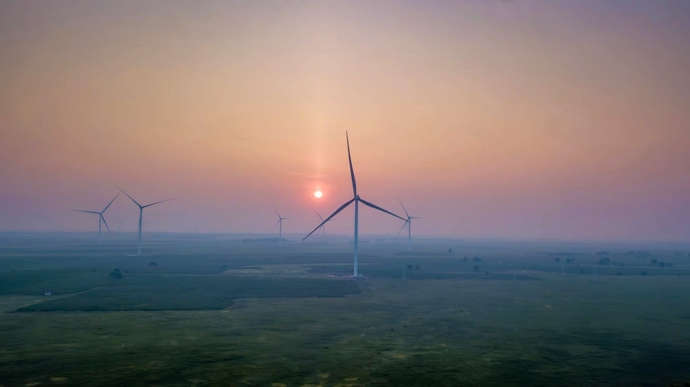內蒙古通遼市238萬千瓦風電基地。（受訪者供圖）