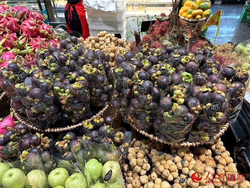 泰國超市售賣的山竹。人民網(wǎng)記者 簡承淵攝