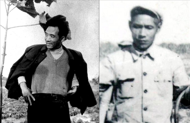 拼版照片：左圖為焦裕祿資料照片；右圖為谷文昌資料照片。