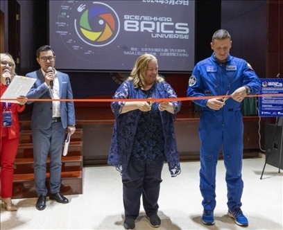 5月29日，“宇宙·金磚國家”圖片巡回展在北京舉辦。 北京俄羅斯文化中心供圖