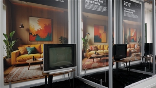 海信顯示技術(shù)展示畫(huà)作。海信南非公司供圖