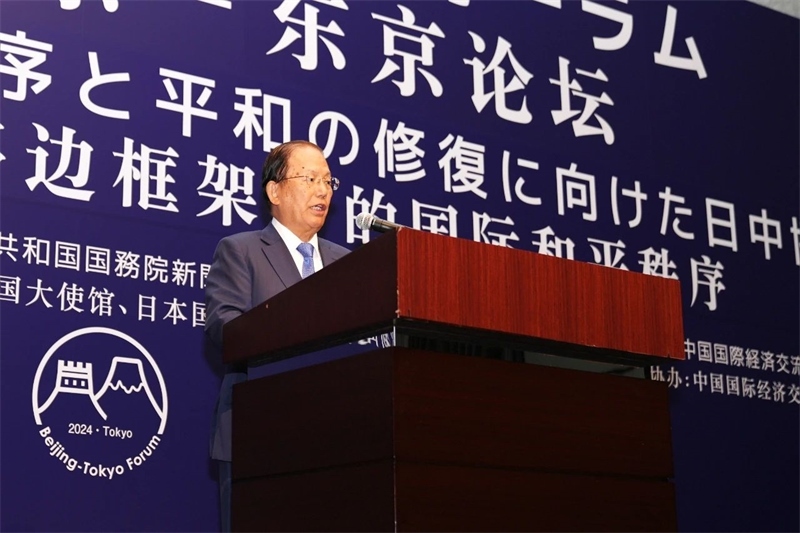 大和綜研名譽理事武藤敏郎代表日方主辦方發(fā)言。主辦方供圖