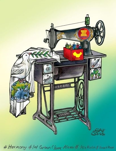 單幅卡通一等獎(jiǎng)獲獎(jiǎng)作品。（主辦方供圖）