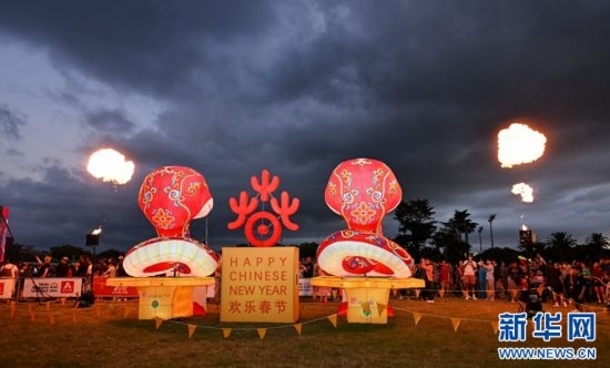 圖為游客在2025年奧克蘭元宵燈節(jié)游覽。（圖片由奧克蘭中國文化中心提供）