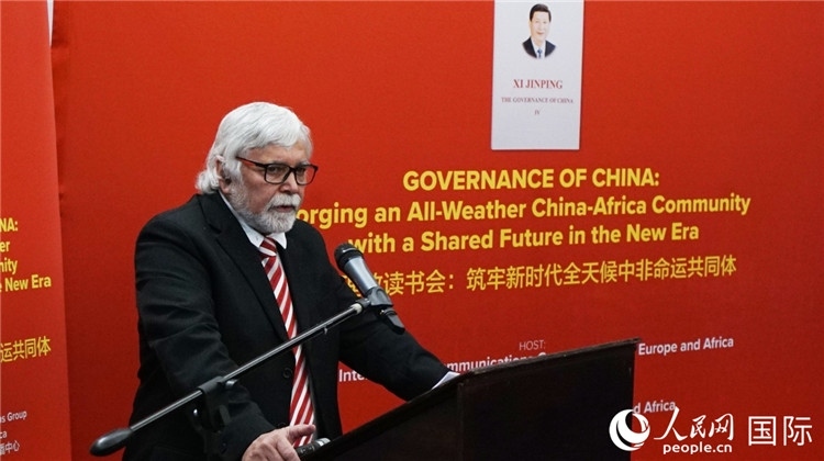 南部非洲科學、工程、技術、教育協(xié)會執(zhí)行副總裁楊煥嶺。人民網(wǎng) 劉暢攝