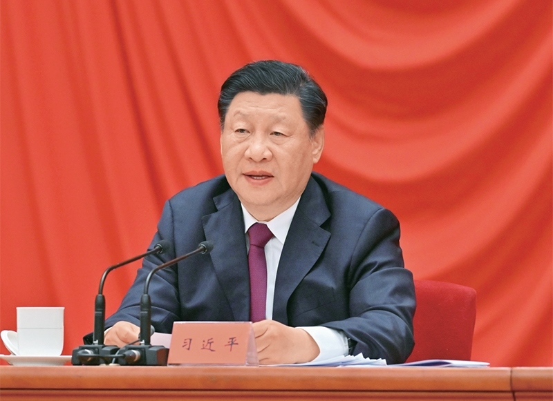 2022年5月10日，慶祝中國共產主義青年團成立100周年大會在北京人民大會堂隆重舉行。中共中央總書記、國家主席、中央軍委主席習近平在大會上發(fā)表重要講話。 新華社記者 岳月偉/攝