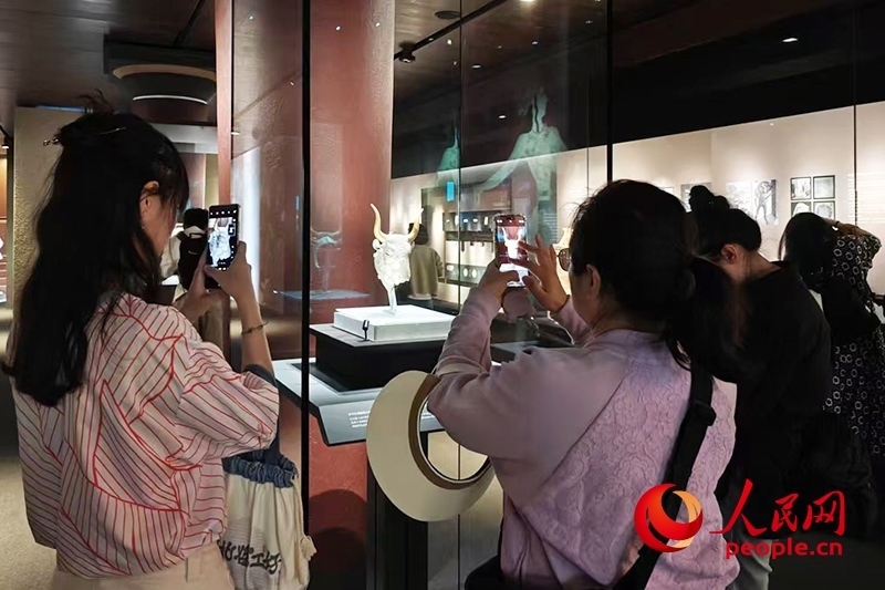 觀眾在故宮博物院參觀展覽。人民網(wǎng)記者 韋衍行攝