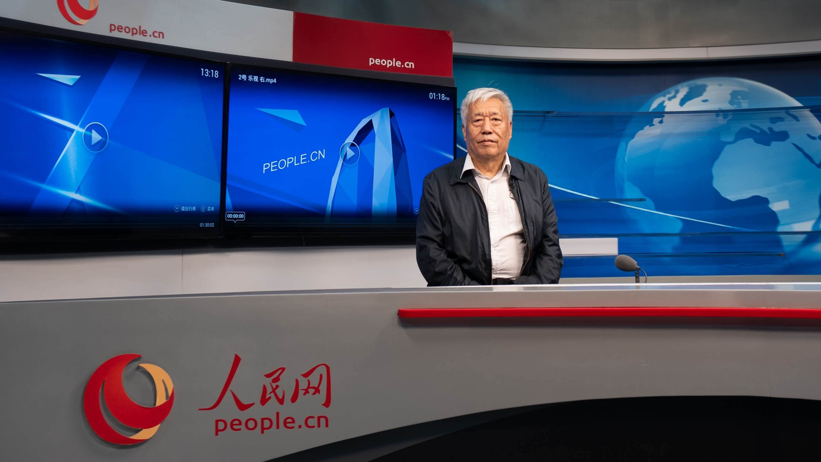 中國地震局地球物理研究所原副所長、研究員高孟潭作客人民網(wǎng)。人民網(wǎng)記者 葛泰佚攝