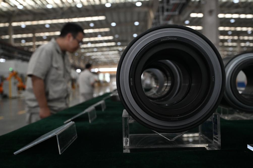 這是洛陽(yáng)軸承集團(tuán)股份有限公司生產(chǎn)的軸承產(chǎn)品。新華社記者 李嘉南 攝
